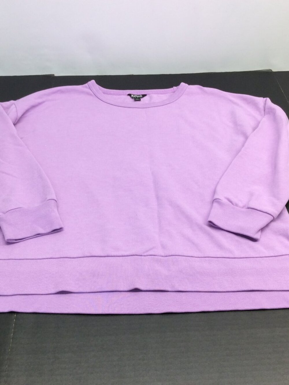 Buffalo David Bitton Ladies’ Cozy Top Lavendar Long Sleeve Size Large Side Slits